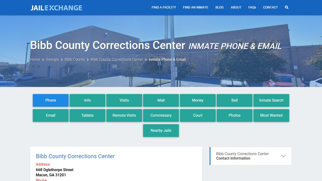 Inmate Phone - Bibb County Corrections Center, GA - Jail Exchange